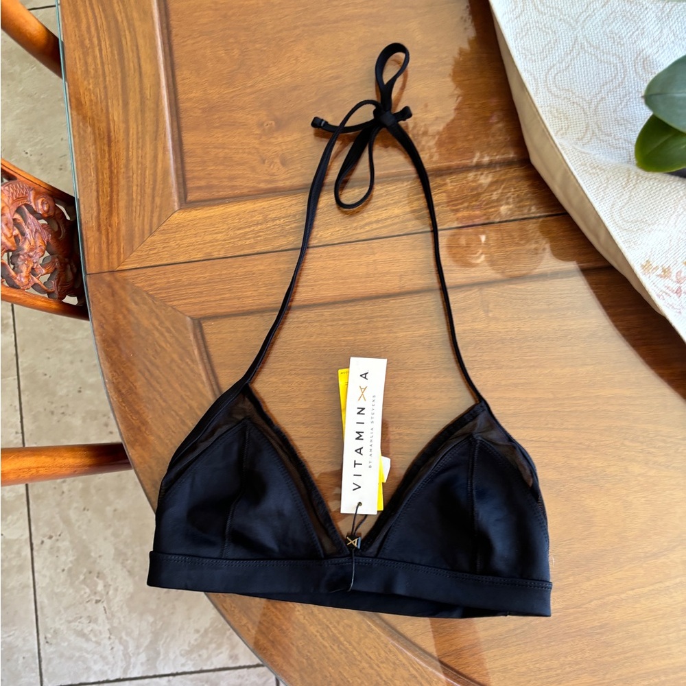 NWT Vitamin A Black Bikini Top